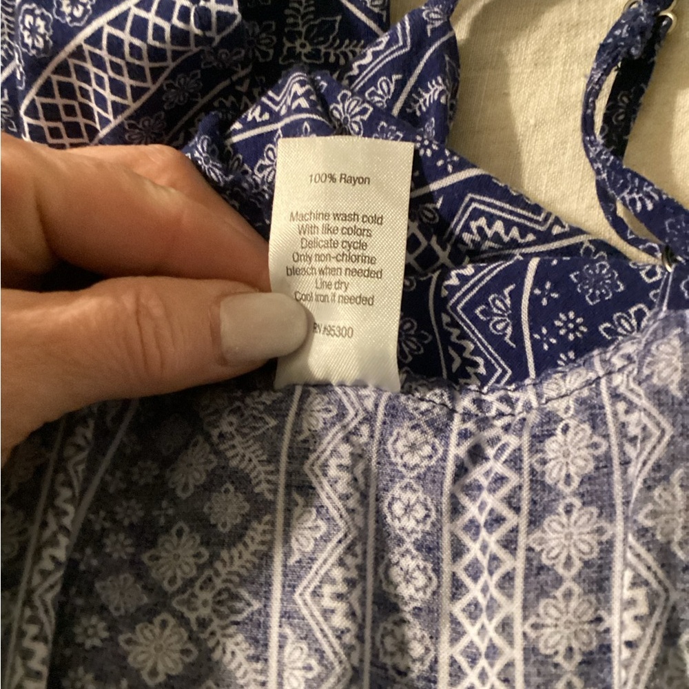 West Loop Navy Patterned Mini Dress - Picture 5 of 5